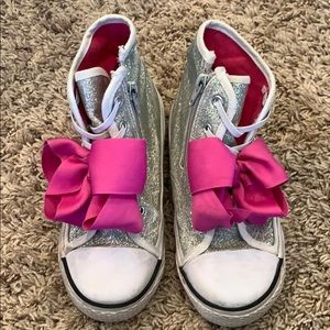 JoJo sparkle bow shoes